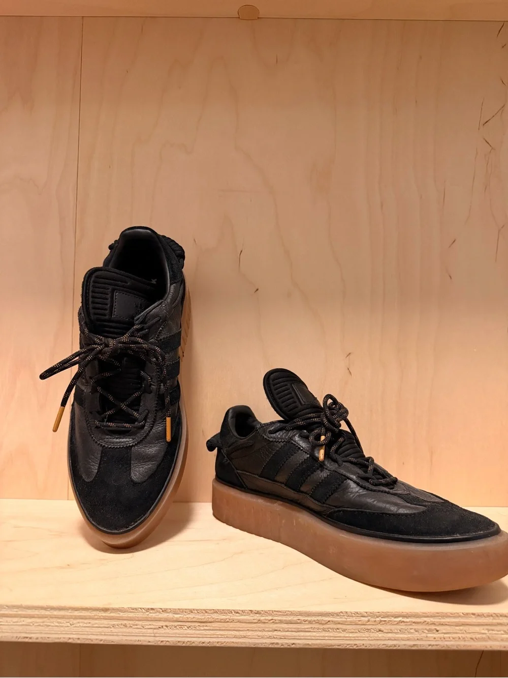 IVY PARK Black Leather & Suede Sneakers. Women size 10.5 Men’s size 9.5